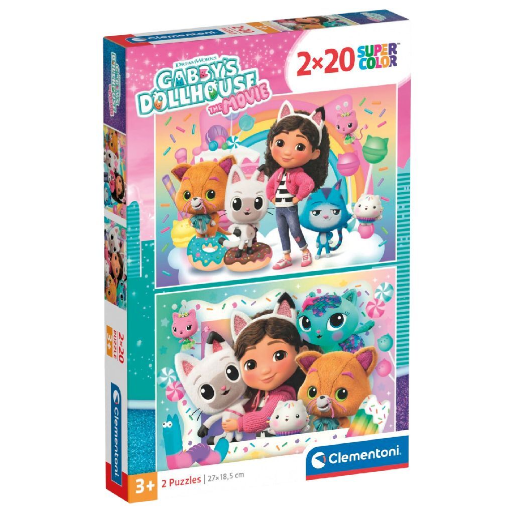 Clementoni Super Color Puzzel Gabby'S Dollhouse 2X20 Stukjes
