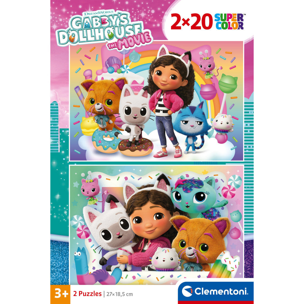 Clementoni Super Color Puzzel Gabby'S Dollhouse 2X20 Stukjes