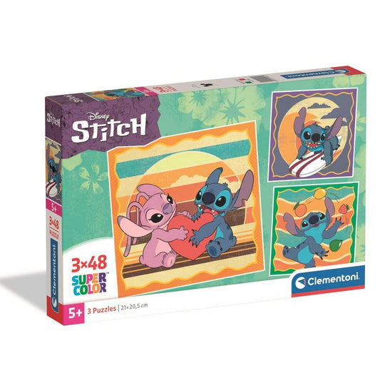 Clementoni Supercolor Puzzel Disney Stitch 3X48 Stukjes