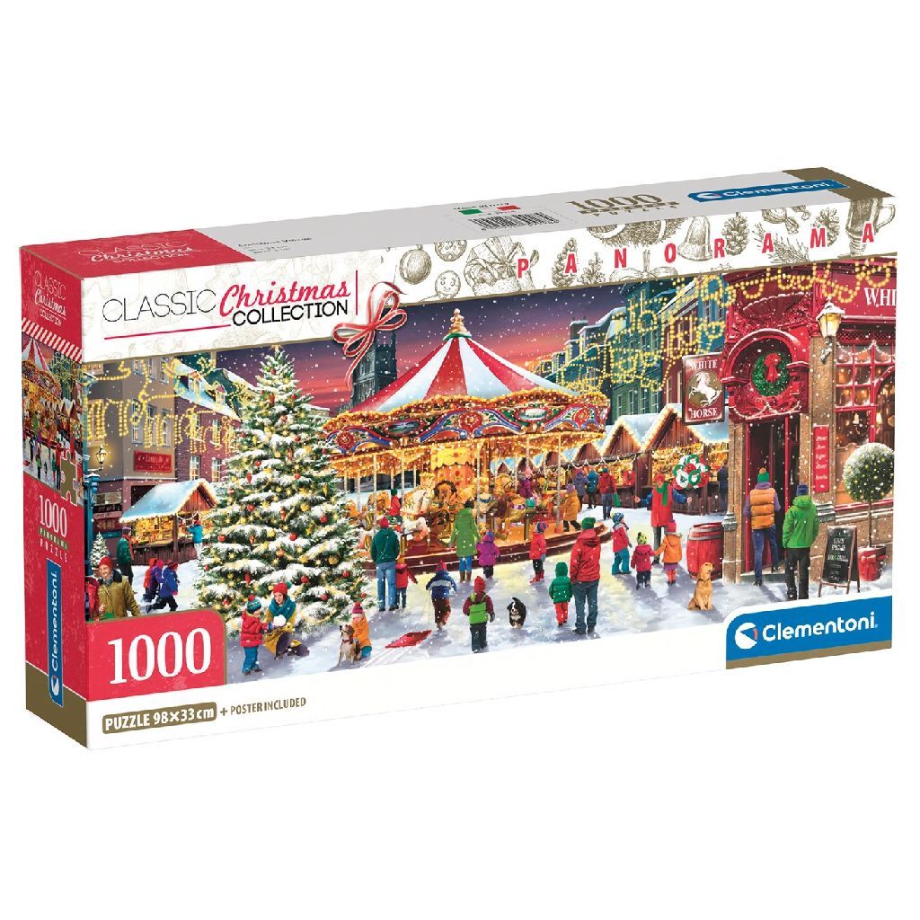 Clementoni Classic Collections Panorama Puzzel Kerst 1000 Stukjes