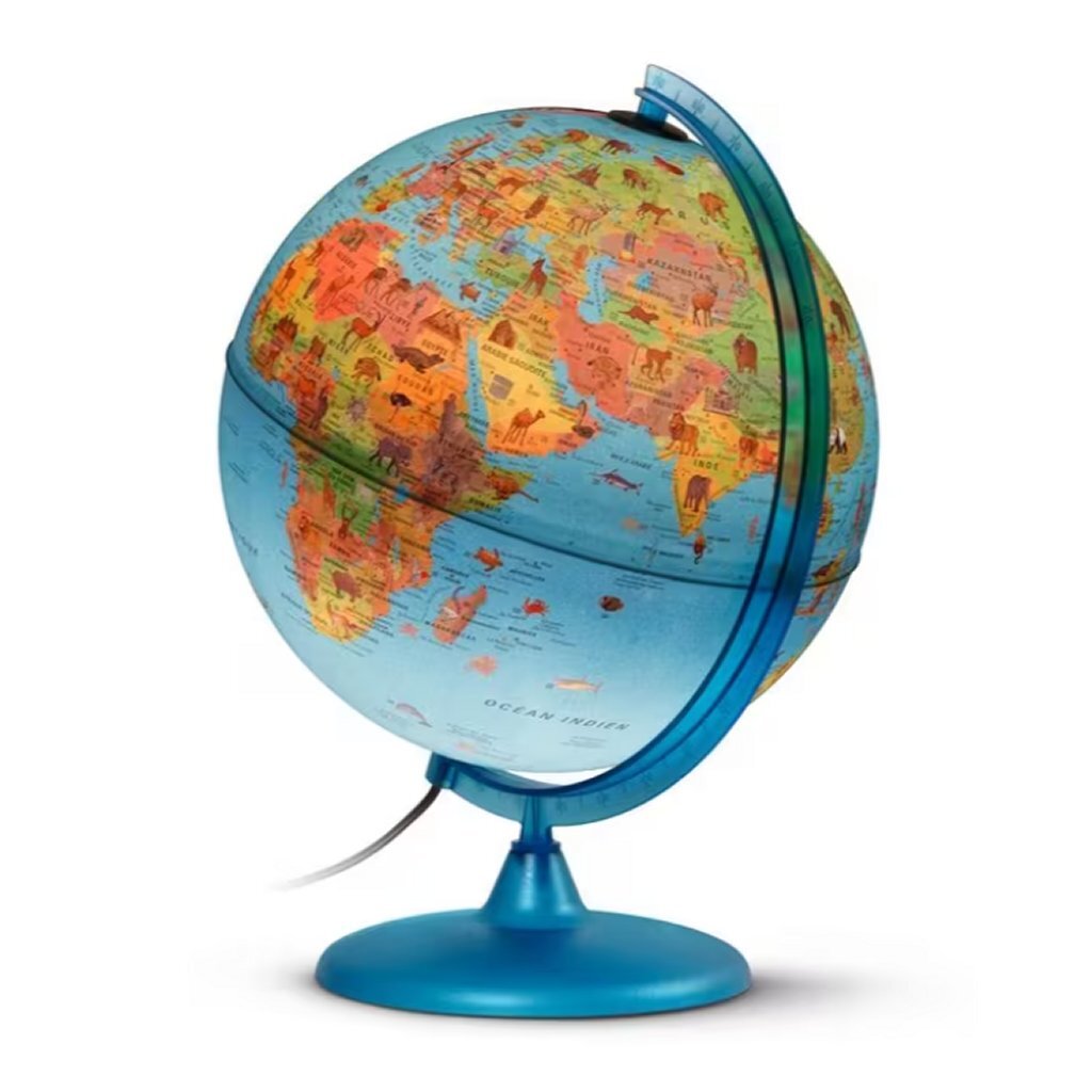 Kangaro Nova Rico Nr-0325Sasa-Nr Safari Kinderwereldbol 25 Cm + Led-Verlichting