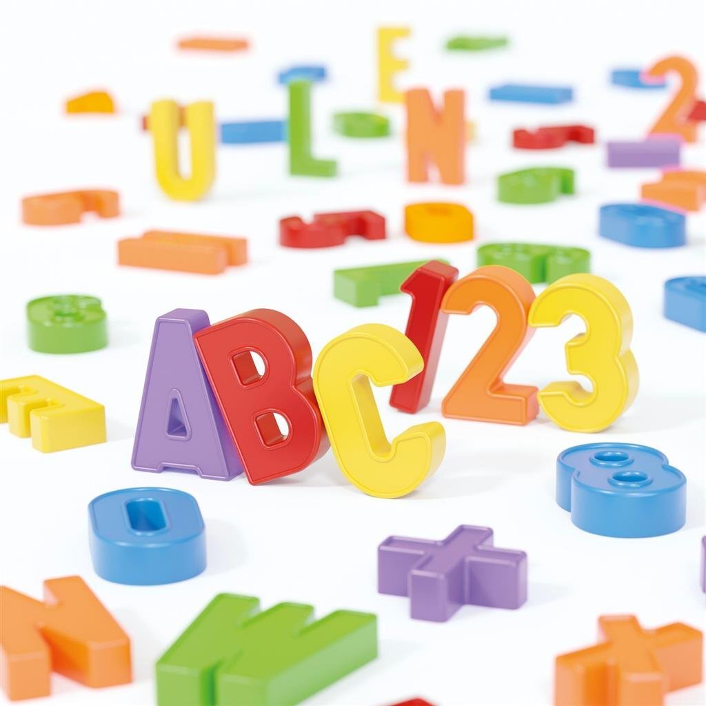 Quercetti Magneet Cijfers En Letters + 10 Figuren 106-Delig