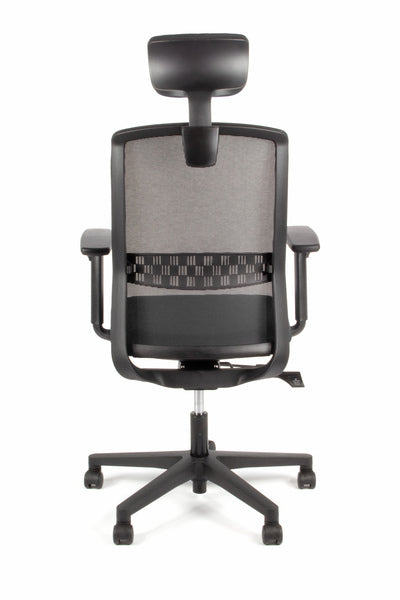 Geen Merk Lf-2012005 Bureaustoel Linea Tekna 01/Pt Zwart/Zwart Met 3D Armleuning En Hoofdsteun