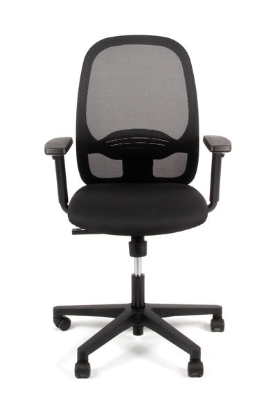Linea Fabbrica Grace 01 Zwart/Zwart Bureaustoel Met 1D Armleuning