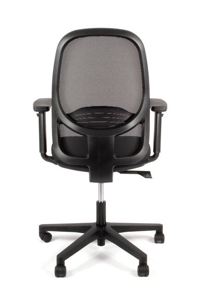 Linea Fabbrica Grace 01 Zwart/Zwart Bureaustoel Met 1D Armleuning