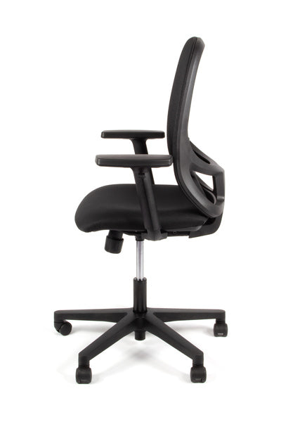Linea Fabbrica Grace 01 Zwart/Zwart Bureaustoel Met 1D Armleuning