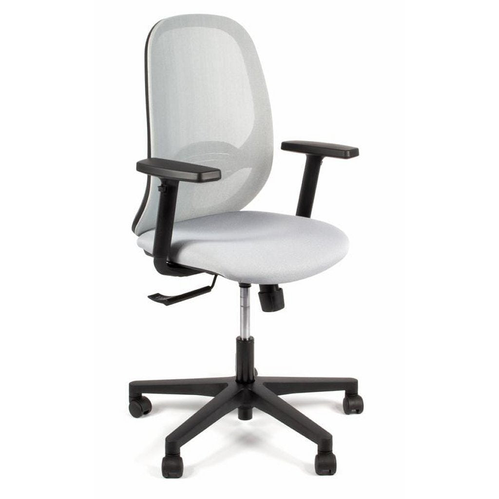 Linea Fabbrica Grace 01 Grijs/Grijs Bureaustoel Met 1D Armleuning