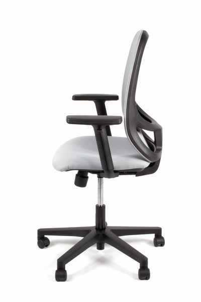 Linea Fabbrica Grace 01 Grijs/Grijs Bureaustoel Met 1D Armleuning