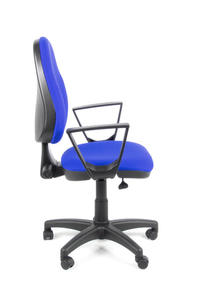 Linea Fabbrica Tiger 01 Blauw/Blauw Bureaustoel Met Armleuning