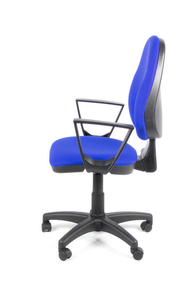 Linea Fabbrica Tiger 01 Blauw/Blauw Bureaustoel Met Armleuning
