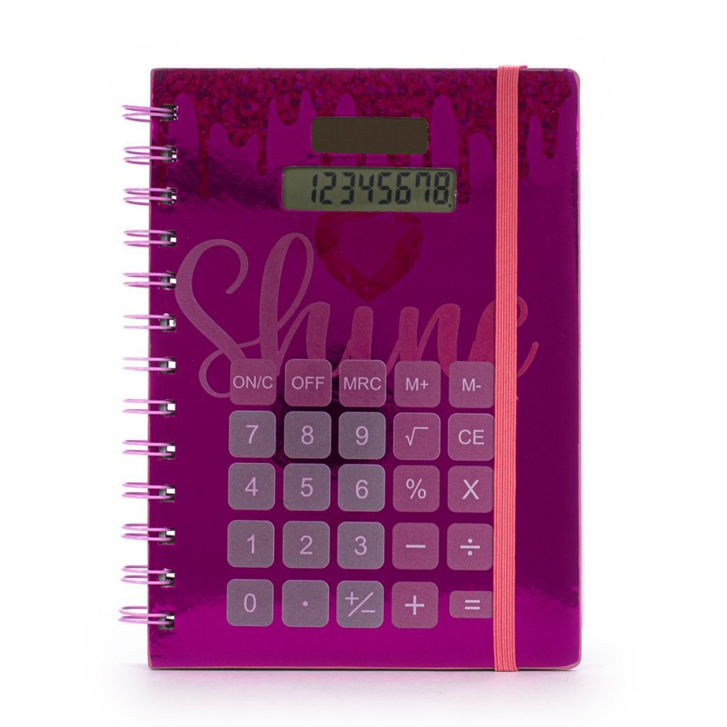 Overige Merken Dream Big Notitieboekje Met Calculator Roze