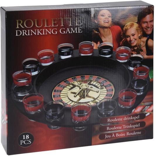Roulette Drankspel - 16 Shotglaajes