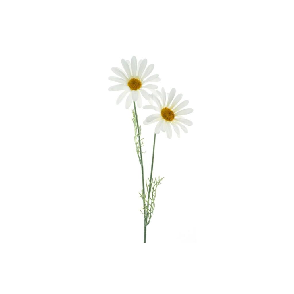 Overige Merken Kunstbloem Madeliefje 56 Cm Wit/Zijde