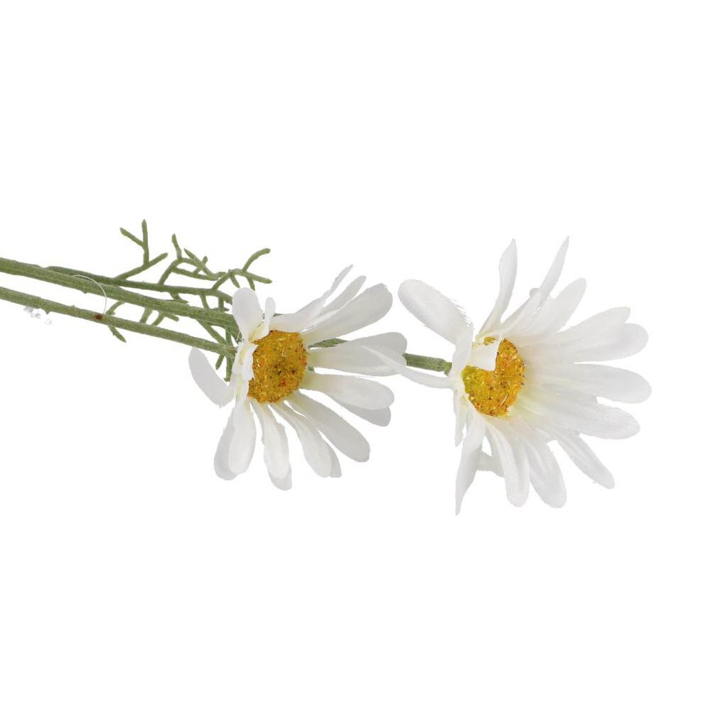 Overige Merken Kunstbloem Madeliefje 56 Cm Wit/Zijde