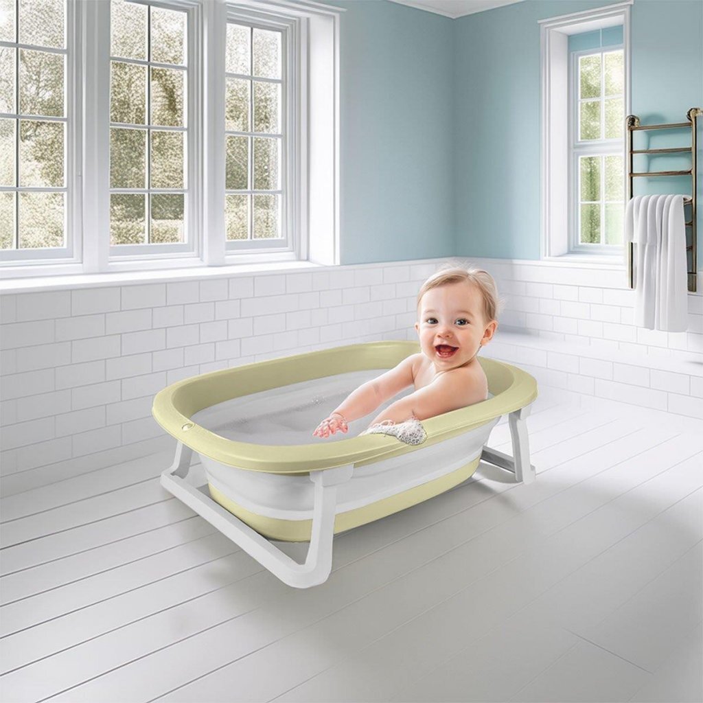 Dolu Baby Opvouwbaar Badje 75.5X46.5X20.5 Cm Pastelgroen/Wit