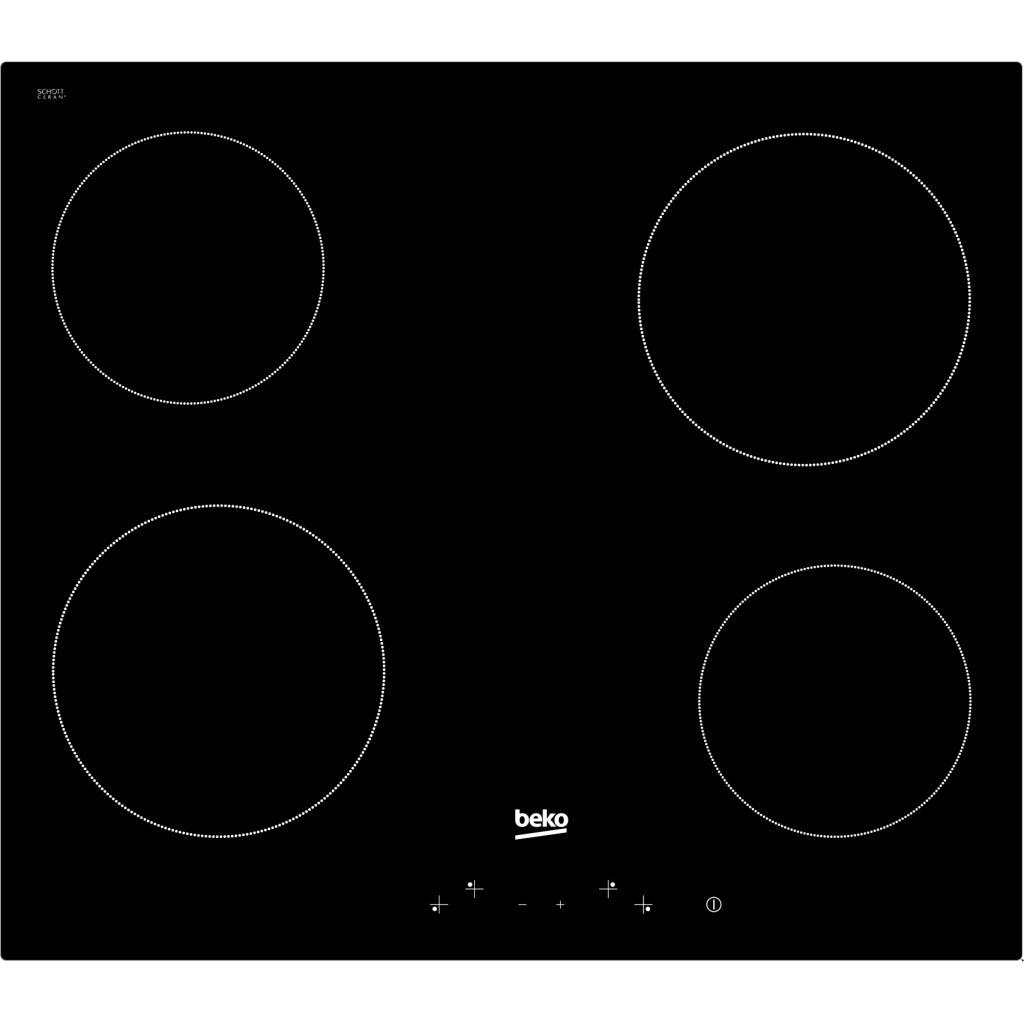 Beko Hic64400E Inbouw Vitrokeramische Kookplaat Zwart
