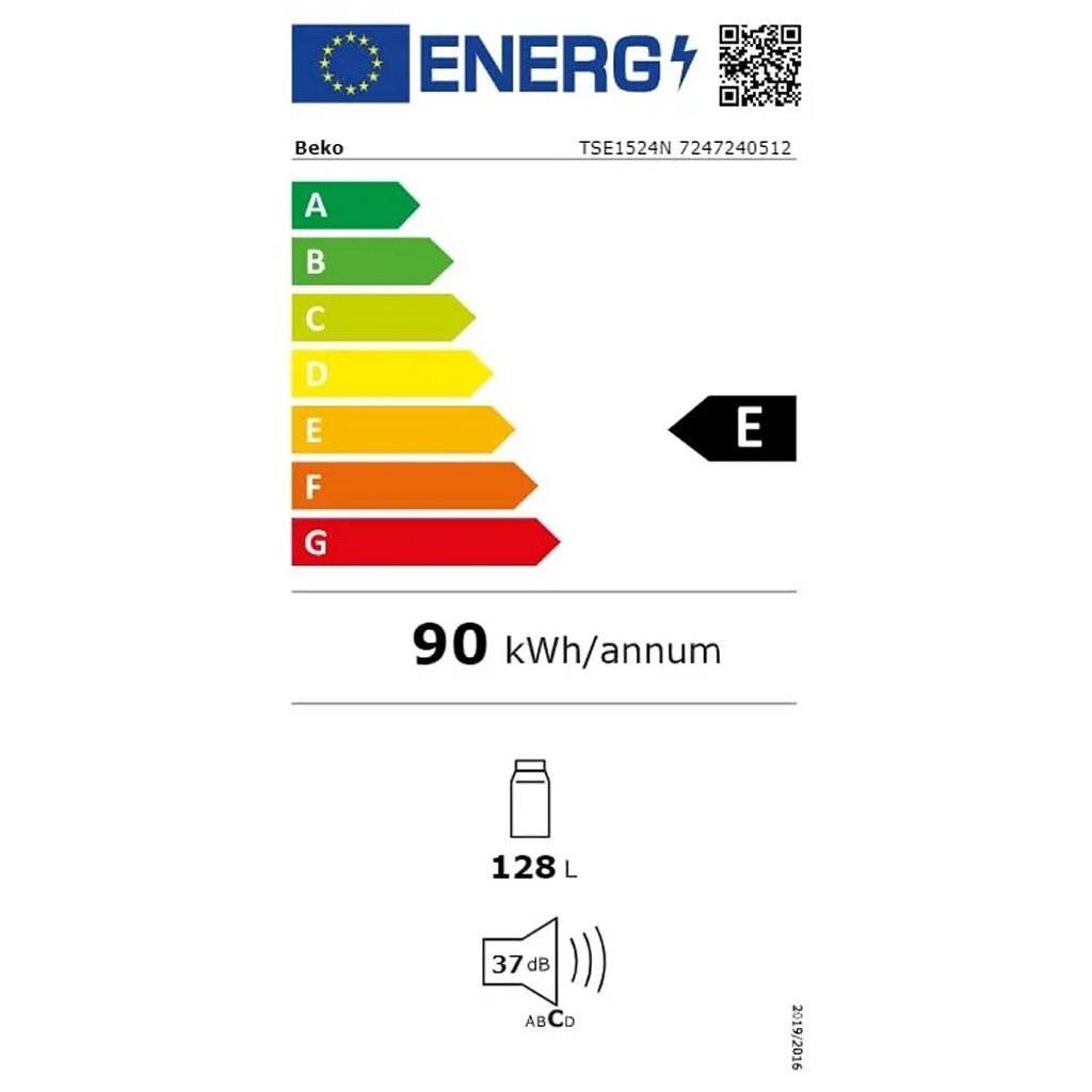 Beko Tse1524N Koelkast 128L Wit