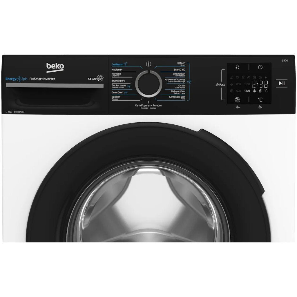 Beko Bm3Wfu3741B Wasmachine 7 Kg Wit/Zwart