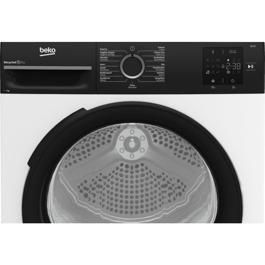 Beko Bm3T3722B Warmtepompdroger 7 Kg Wit/Zwart