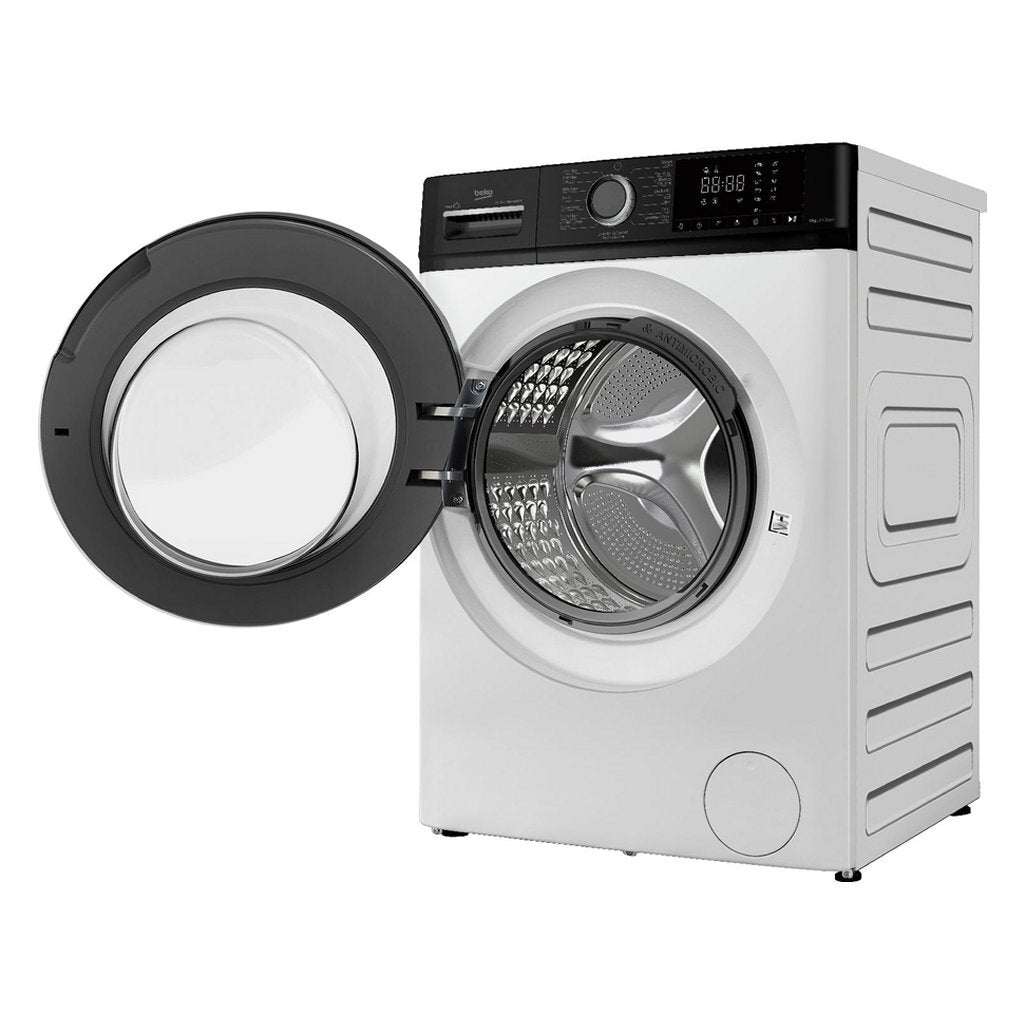 Beko B1W864Wb Be Steamcure Wasmachine 8 Kg Wit/Zwart