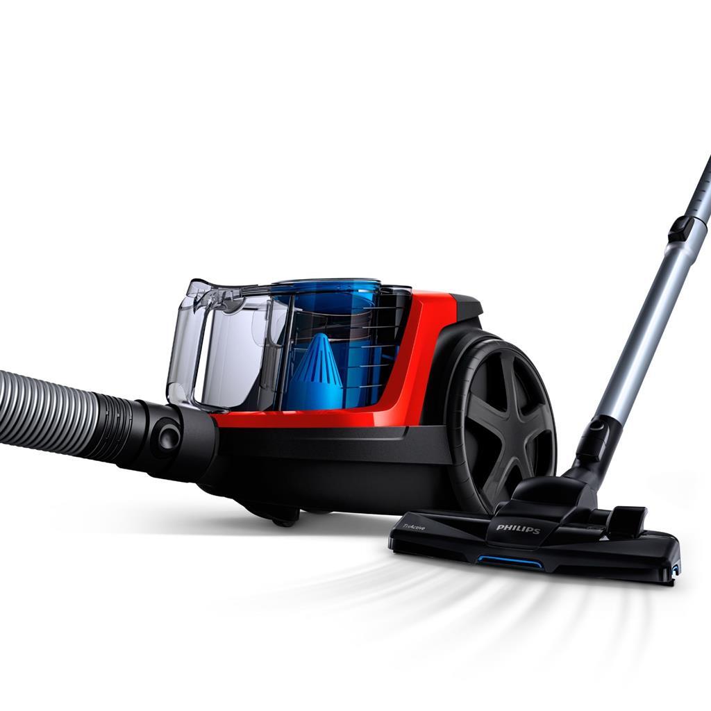 Philips Fc9330/09 Powerpro Compact Stofzuiger Zonder Zak 900W Zwart/Rood
