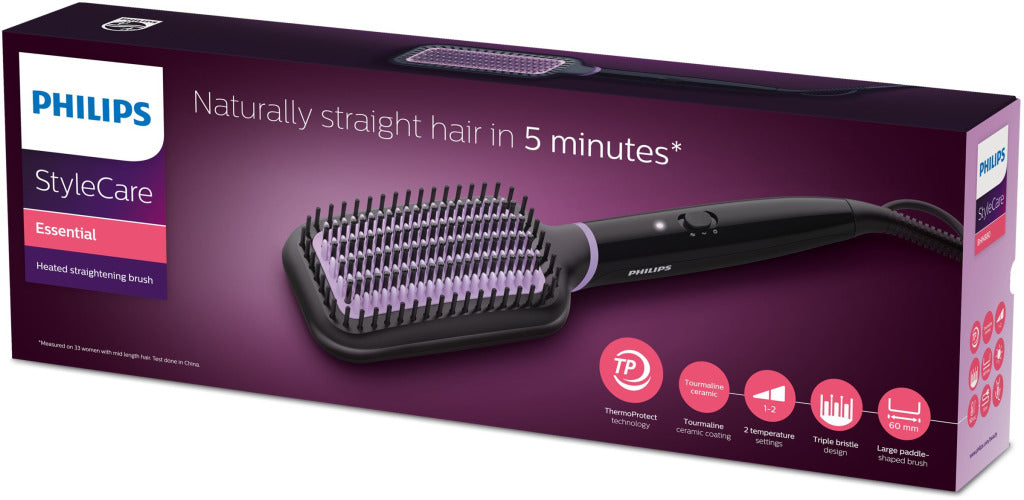 Philips Bhh880/00 Verwarmde Ontkrulborstel Zwart/Paars