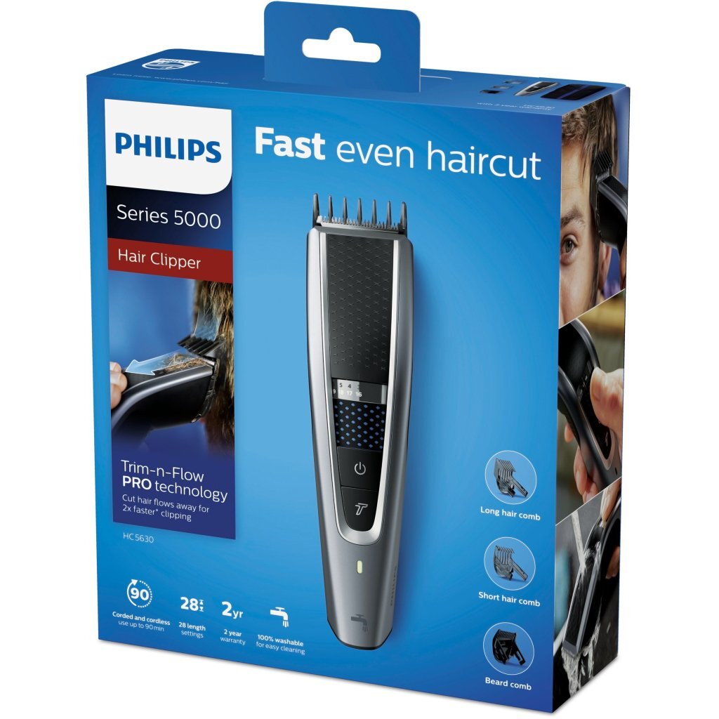 Philips Hc5630/15 Series 5000 Trimmer Grijs/Zilver