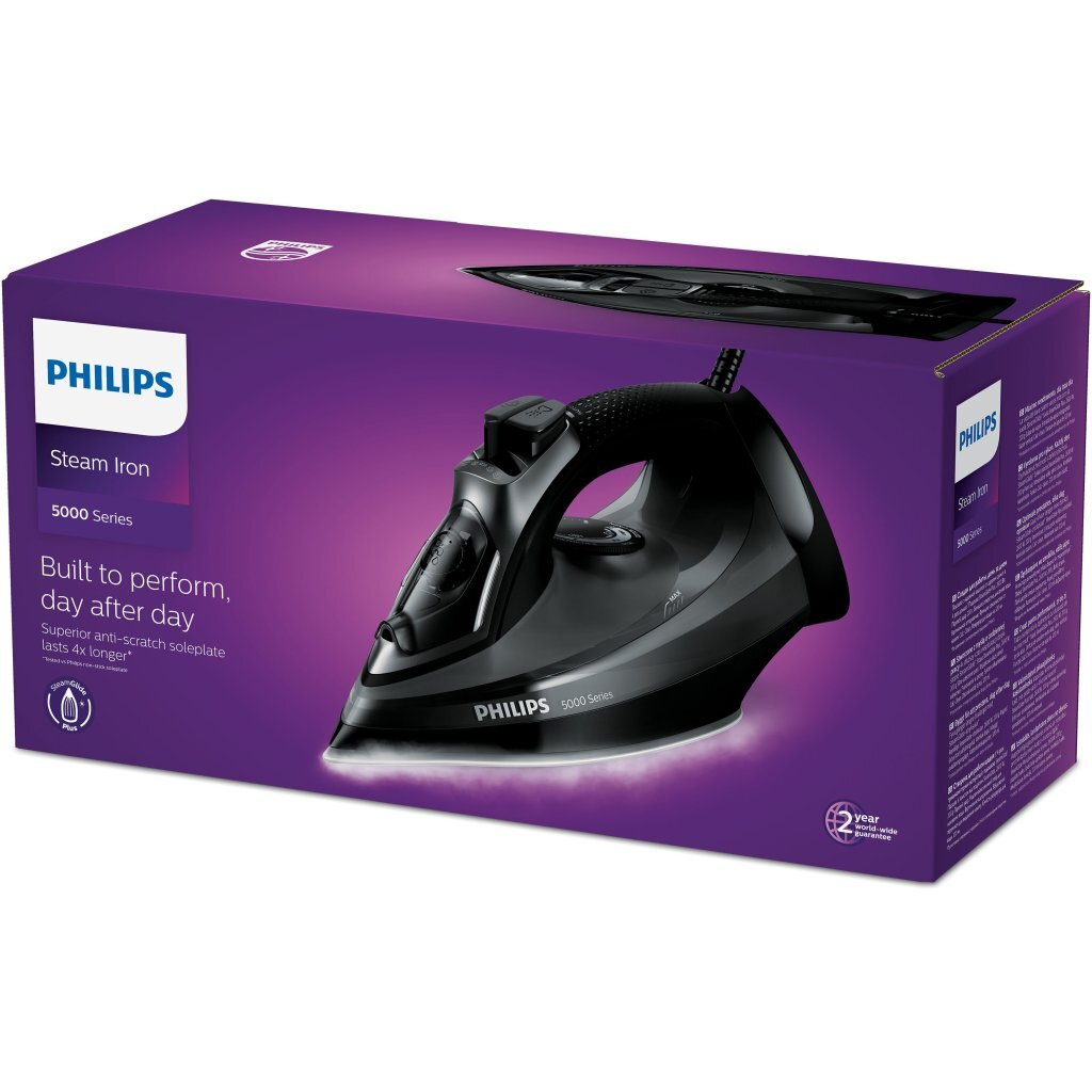 Philips Dst5040/80 Stoomstrijkijzer Zwart