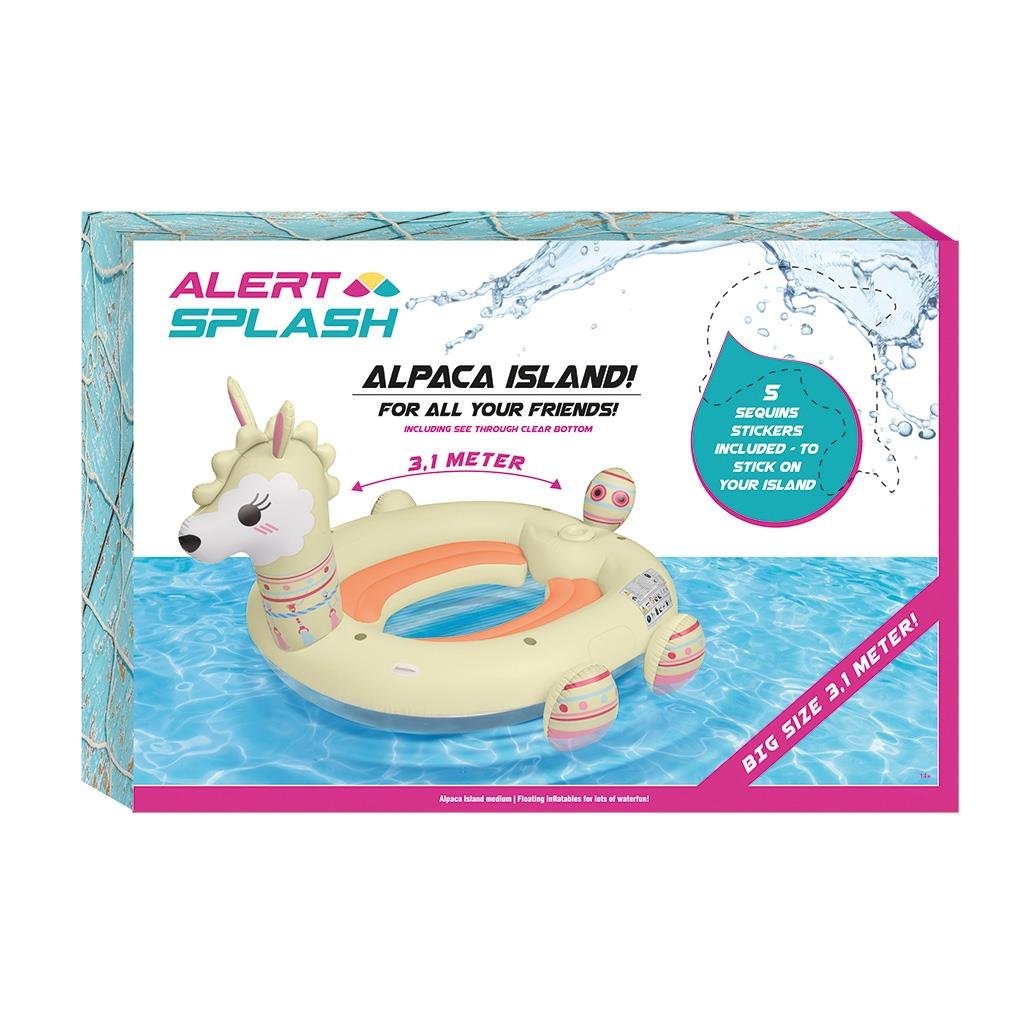 Alert Splash Opblaasbare Lama Eiland Met 5 Stickers 310X270X175 Cm