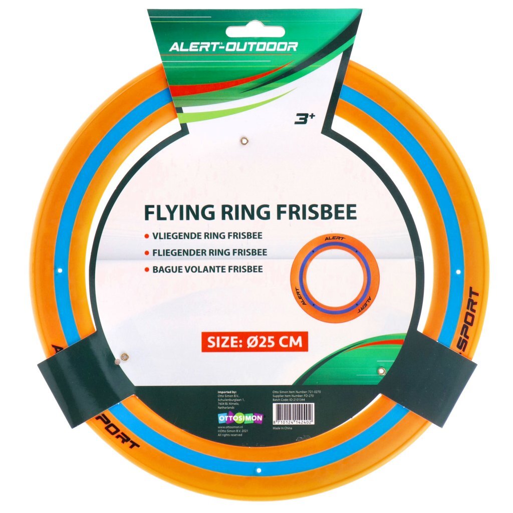 Alert Flying Ring Frisbee 25 Cm Oranje/Blauw