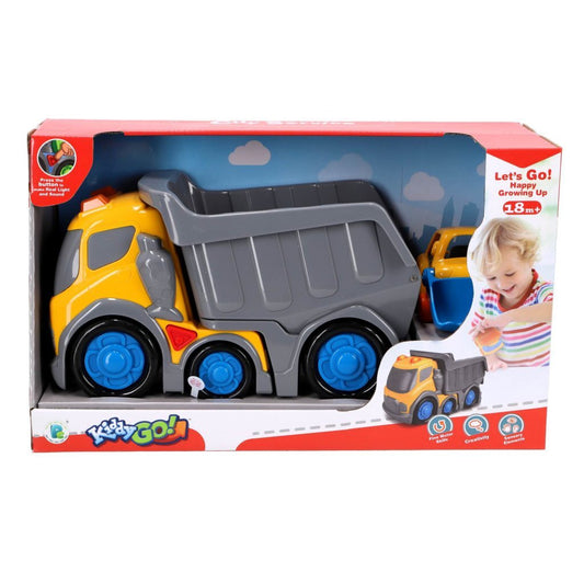 Orange Elephant Kiddygo Dump Truck 31 Cm + Licht En Geluid