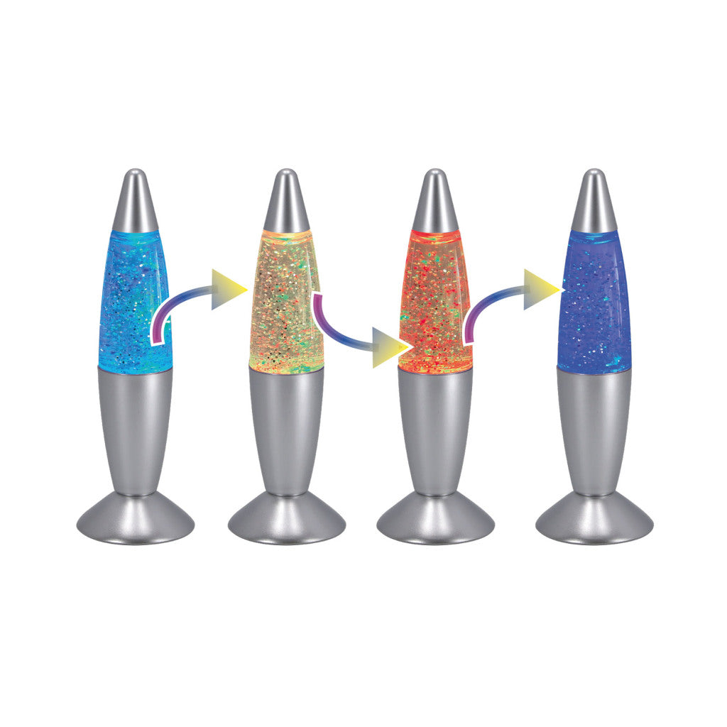 Partytime Glitterlamp Kleur Veranderend 19 Cm