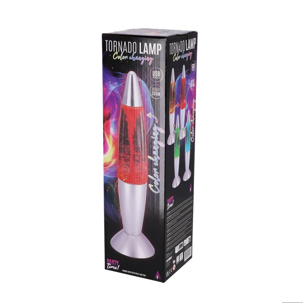 Overige Merken Party Time Tornado Led Lamp 35 Cm Transparant/Zilver