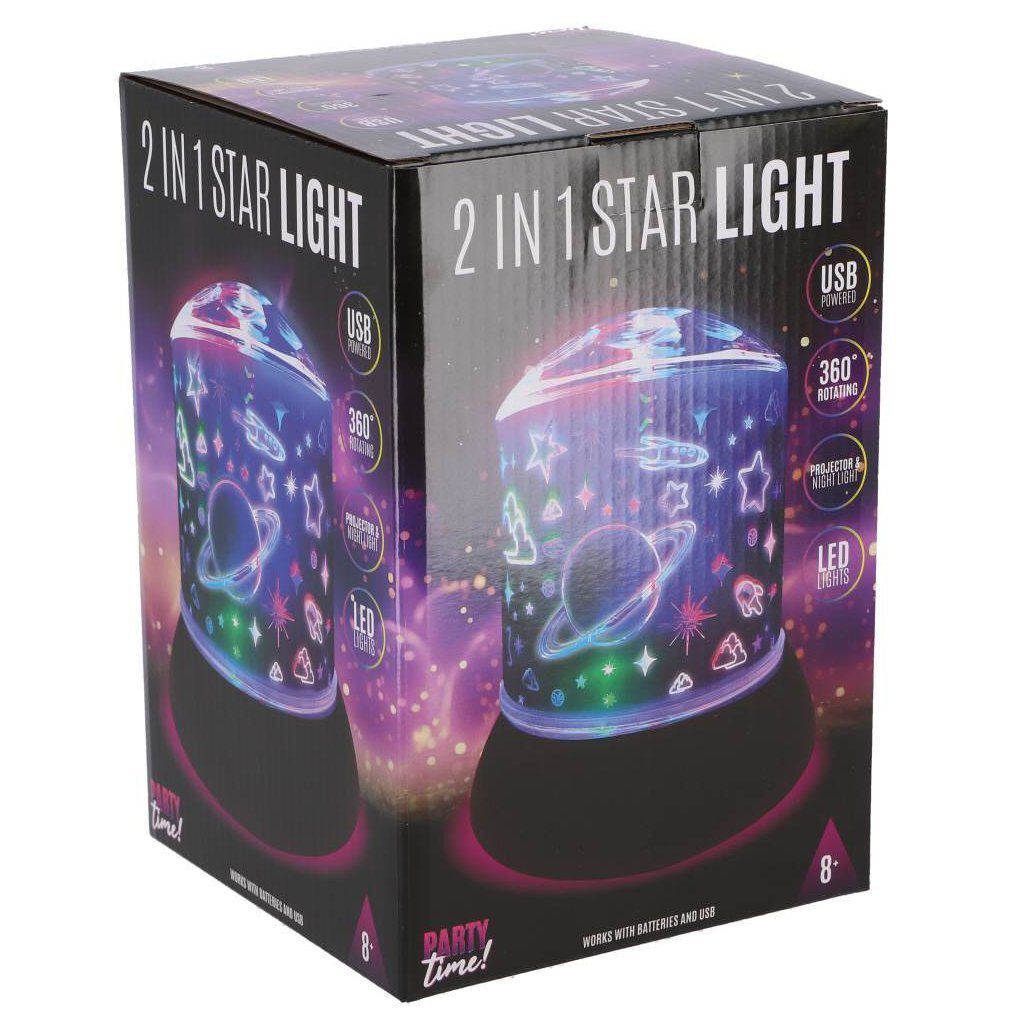 Overige Merken Party Time 2In1 Led Starlight Met Zwarte Voet