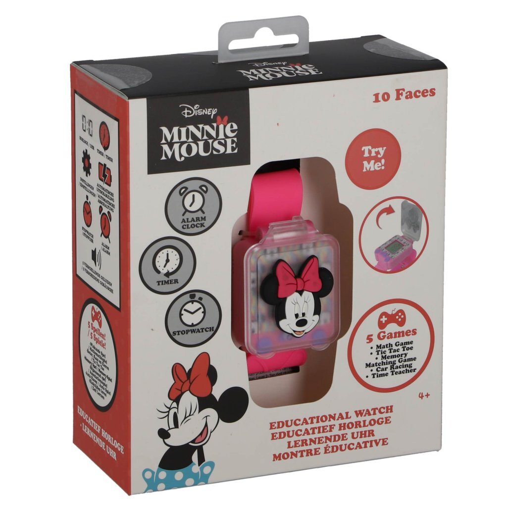 Disney Minnie Mouse Disney Minnie Muis Speel En Leer Horloge Roze