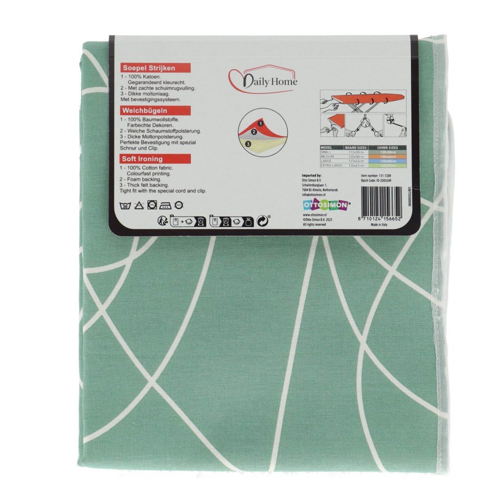 Daily Home Strijkmolton S 112X30 Cm Saliegroen/Wit