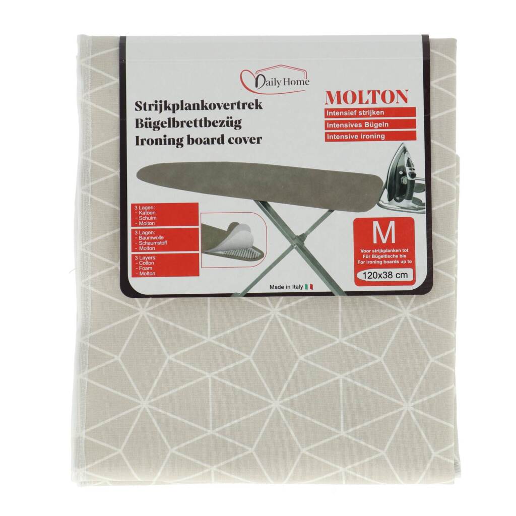 Daily Home Strijkmolton M 120X38 Cm Taupe/Wit