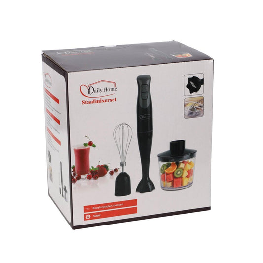 Daily Home Staafmixer Set 300W Zwart/Grijs