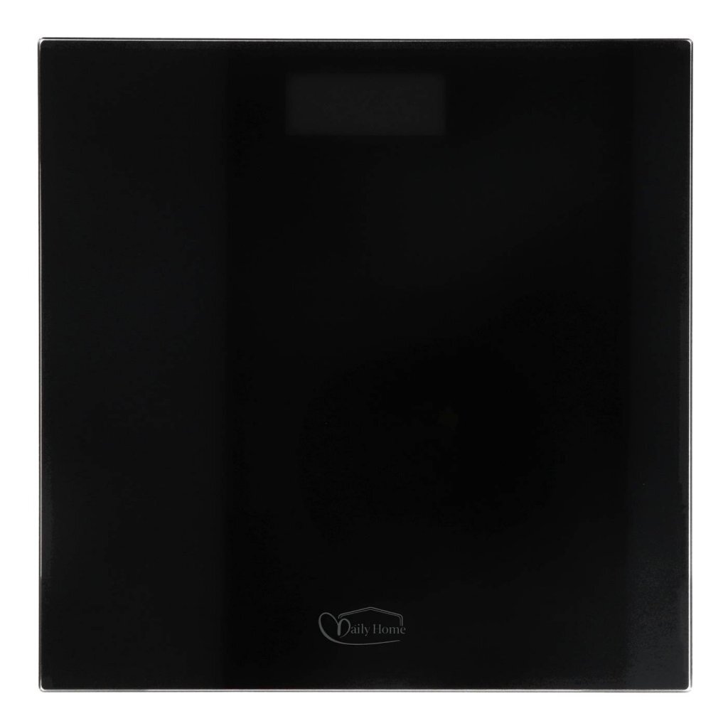 Daily Home Digitale Personenweegschaal 30X30 Cm 180 Kg Zwart/Glas