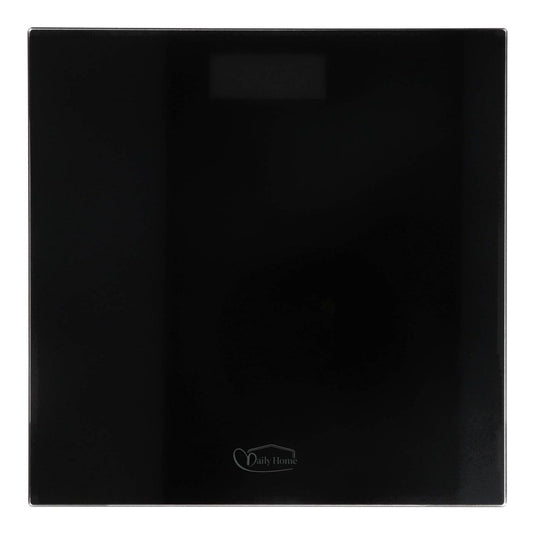 Daily Home Digitale Personenweegschaal 30X30 Cm 180 Kg Zwart/Glas