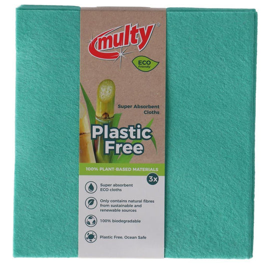 Multy Eco Viscose Vaatdoeken 38X40 Cm 3 Stuks Groen