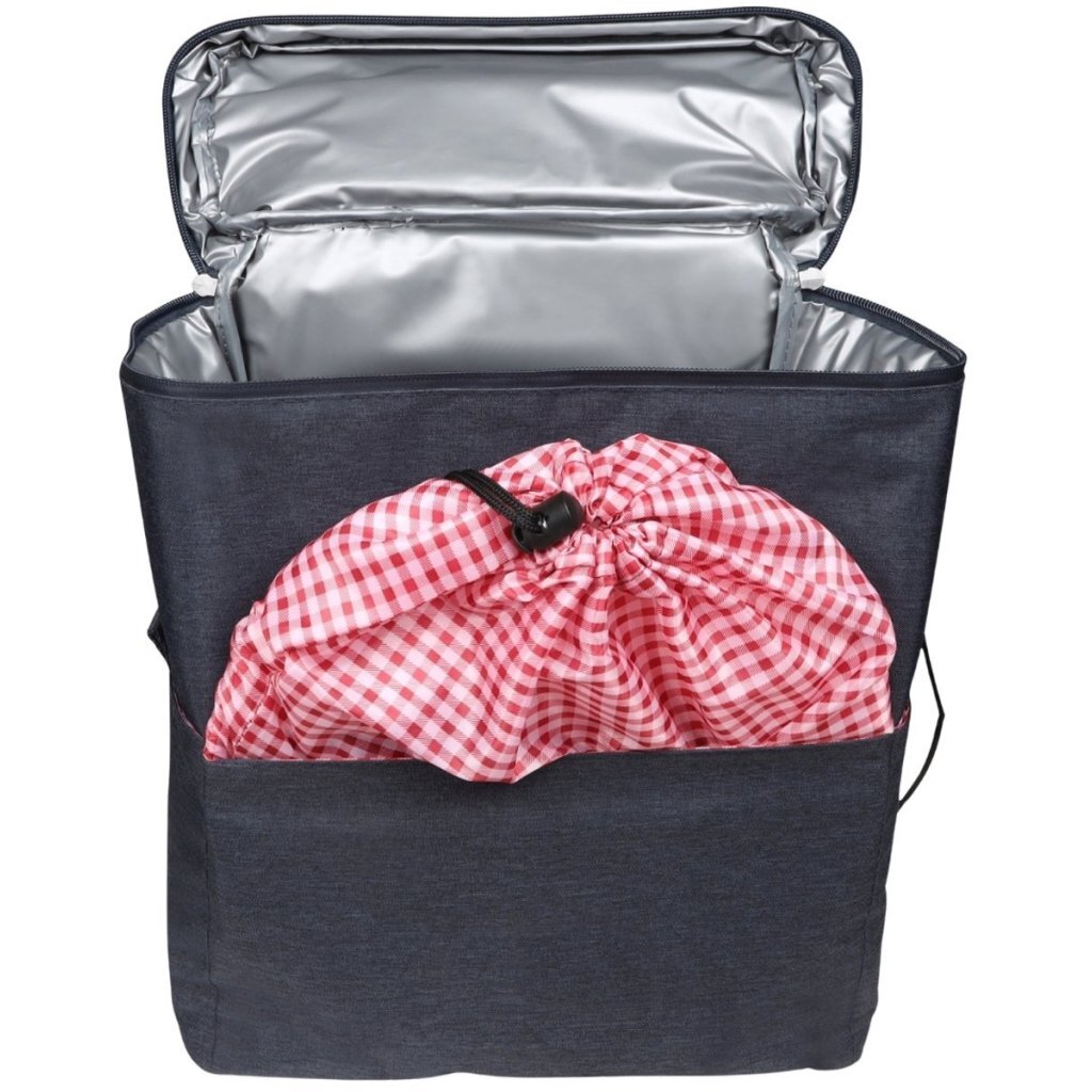 Toppoint Fietstas Met Picknick Set 26X13X34 Cm Donkerblauw