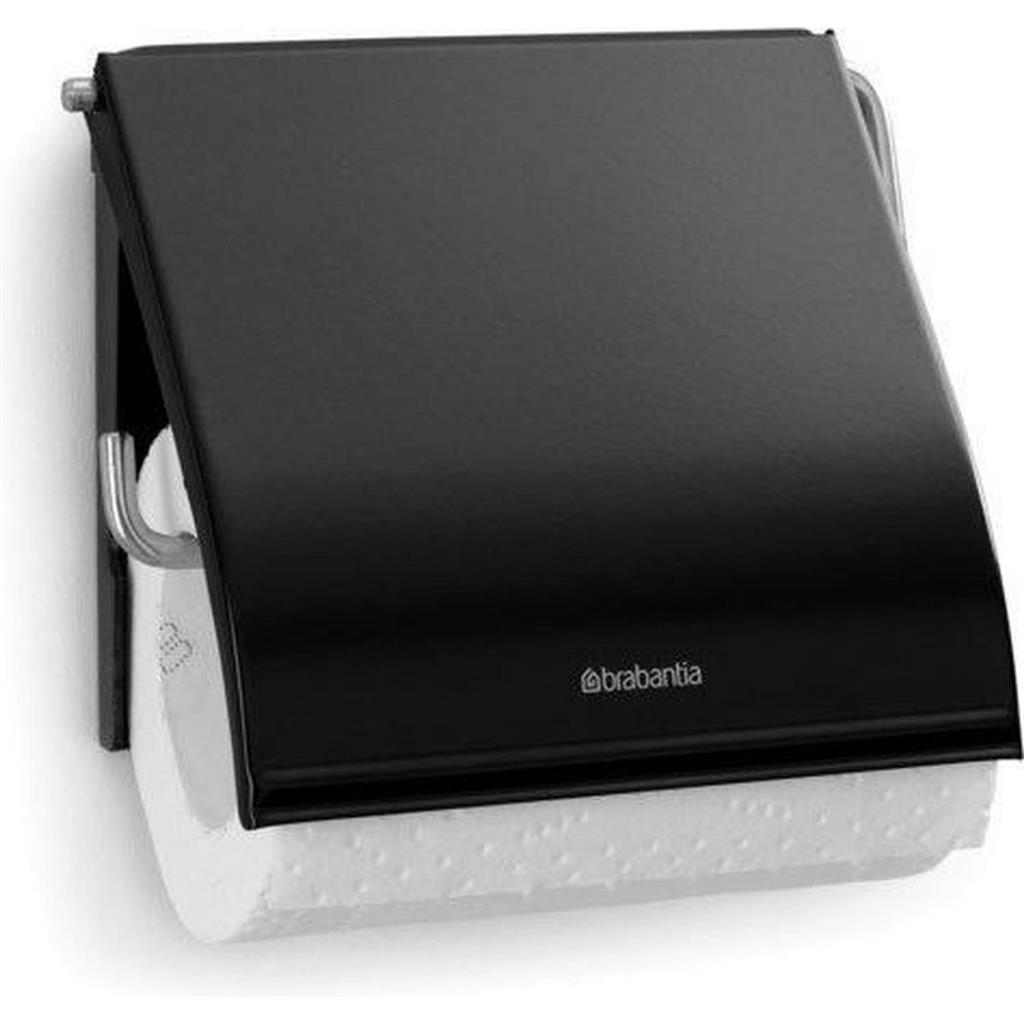 Brabantia Toiletrolhouder Met Klep Mat Zwart