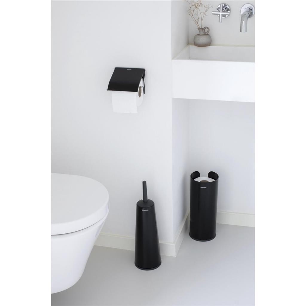 Brabantia Toiletrolhouder Met Klep Mat Zwart