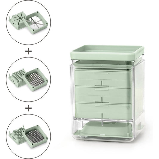 Brabantia Tasty+ Groentesnijder Jade Groen/Transparant