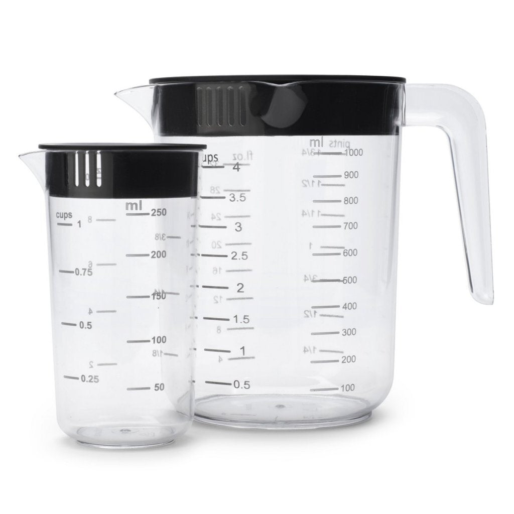 Brabantia Tasty+ Maatbeker Set 1L+250 Ml Zwart/Transparant