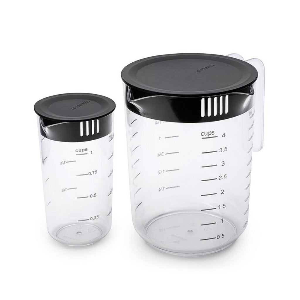 Brabantia Tasty+ Maatbeker Set 1L+250 Ml Zwart/Transparant