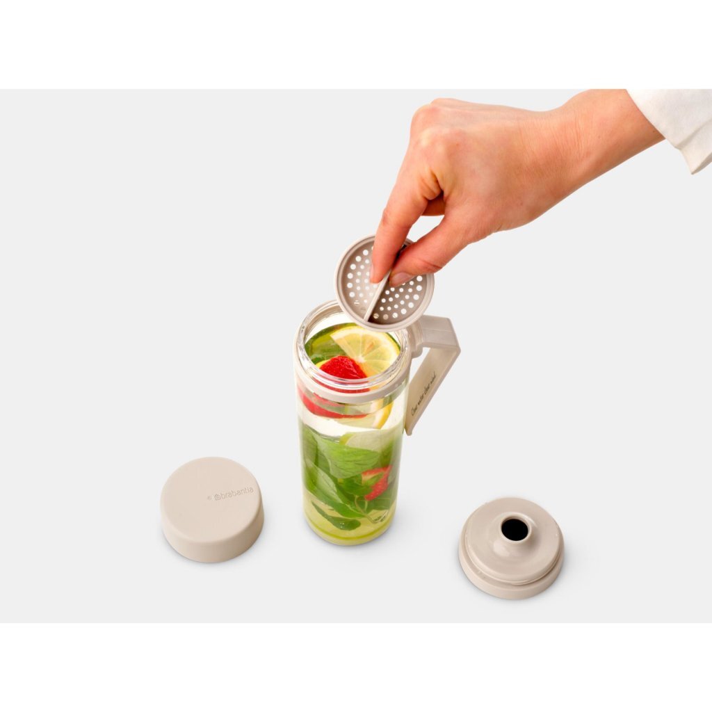 Brabantia Make &Amp; Take Waterfles Met Zeef 0.5L Soft Beige