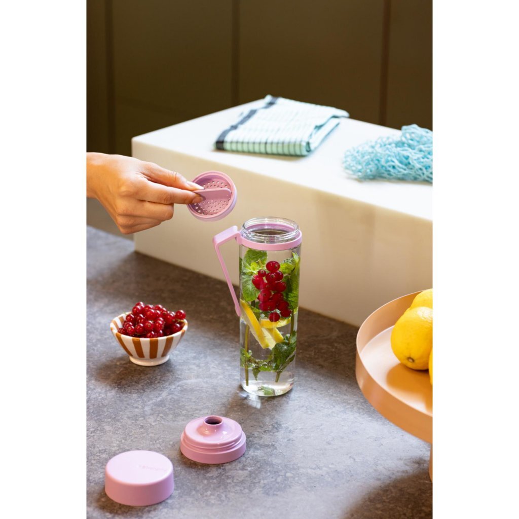 Brabantia Make &Amp; Take Waterfles Met Zeef 0.5L Roze/Transparant