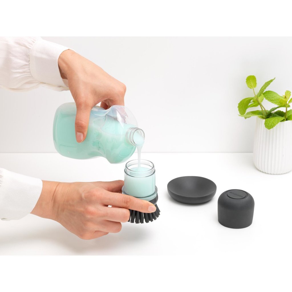 Brabantia Sinkside Afwasborstel Met Zeepreservoir Zwart